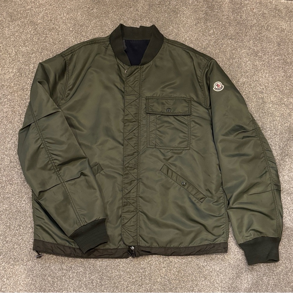 Moncler Men's Olive Bomber Jacket
